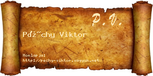 Péchy Viktor névjegykártya