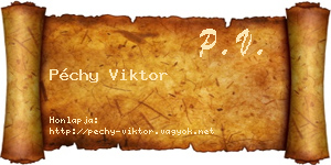 Péchy Viktor névjegykártya
